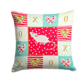 White Domestic Mouse Love Decorative Throw Pillow 14x14 Indoor Outdoor Accent Cushion, Fabric Cover with Insert for Sofa, Bed, Porch & Living Room