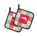 Dumbo Sphynx Rat Love Pot Holder Set of 2 Heat Resistant Quilted Hot Pads 7.5 x 7.5 Inch, Insulated Kitchen Trivets for Cooking & Baking