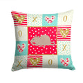 Fuzz Rat Love Decorative Throw Pillow 14x14 Indoor Outdoor Accent Cushion, Fabric Cover with Insert for Sofa, Bed, Porch & Living Room