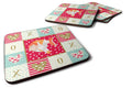 Lionhead Goldfish Love Foam Coasters Set of 4 Cup Coasters for Indoor Outdoor, Tabletop Protection, Anti Slip, Mouse pad Material