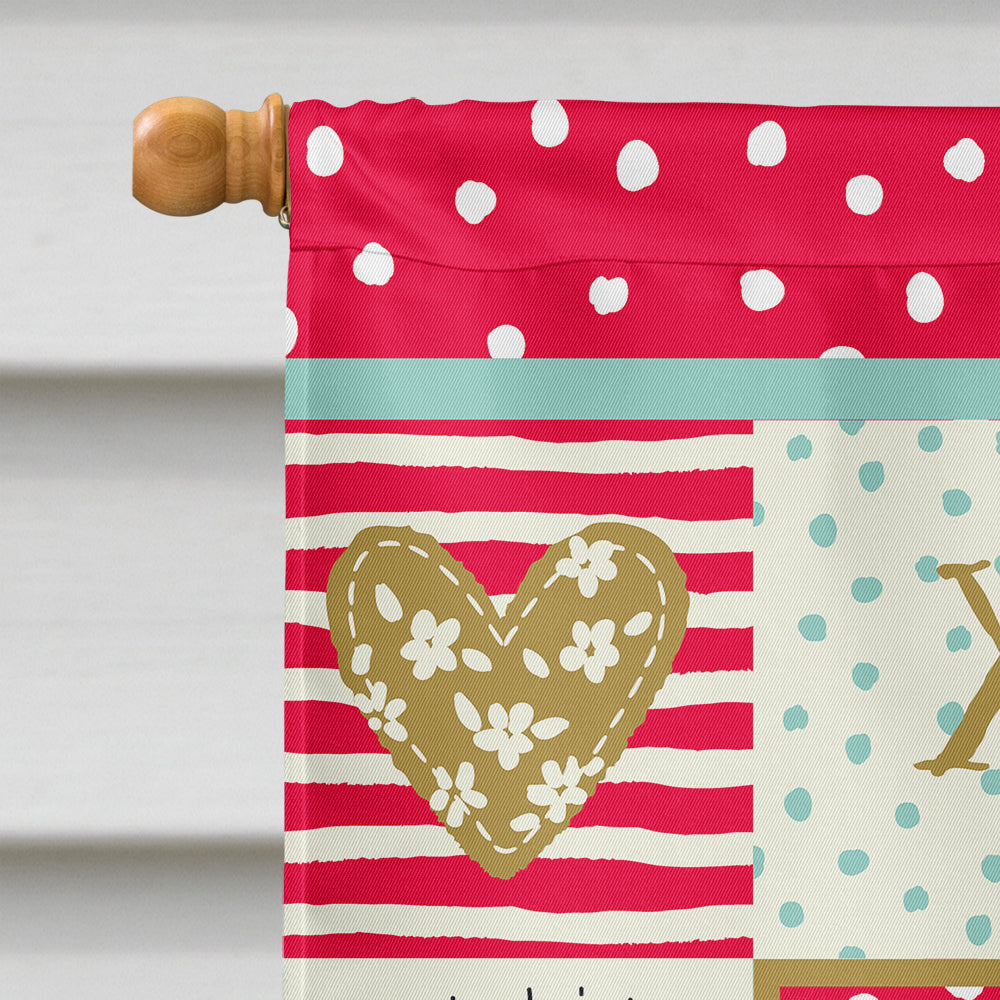 Shubunkin Goldfish Love House Flag 28x40 Porch Sleeve Pole Decorative Outside Yard Banner Artwork Wall Hanging, Polyester