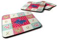 Veiltail Goldfish Love Foam Coasters Set of 4 Cup Coasters for Indoor Outdoor, Tabletop Protection, Anti Slip, Mouse pad Material