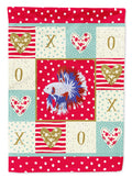 Comb Tail Betta Love House Flag 28x40 Porch Sleeve Pole Decorative Outside Yard Banner Artwork Wall Hanging, Polyester