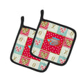 Dwarf Gourami Love Pot Holder Set of 2 Heat Resistant Quilted Hot Pads 7.5 x 7.5 Inch, Insulated Kitchen Trivets for Cooking & Baking