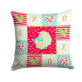 Elephant Ear Betta Love Decorative Throw Pillow 14x14 Indoor Outdoor Accent Cushion, Fabric Cover with Insert for Sofa, Bed, Porch & Living Room