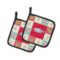 Moonlight Gourami Love Pot Holder Set of 2 Heat Resistant Quilted Hot Pads 7.5 x 7.5 Inch, Insulated Kitchen Trivets for Cooking & Baking