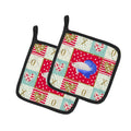 Plakat Betta Love Pot Holder Set of 2 Heat Resistant Quilted Hot Pads 7.5 x 7.5 Inch, Insulated Kitchen Trivets for Cooking & Baking