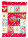 Piranha Love House Flag 28x40 Porch Sleeve Pole Decorative Outside Yard Banner Artwork Wall Hanging, Polyester