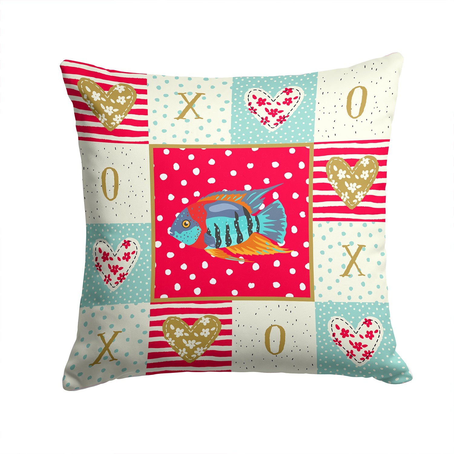 Severum Love Decorative Throw Pillow 14x14 Indoor Outdoor Accent Cushion, Fabric Cover with Insert for Sofa, Bed, Porch & Living Room