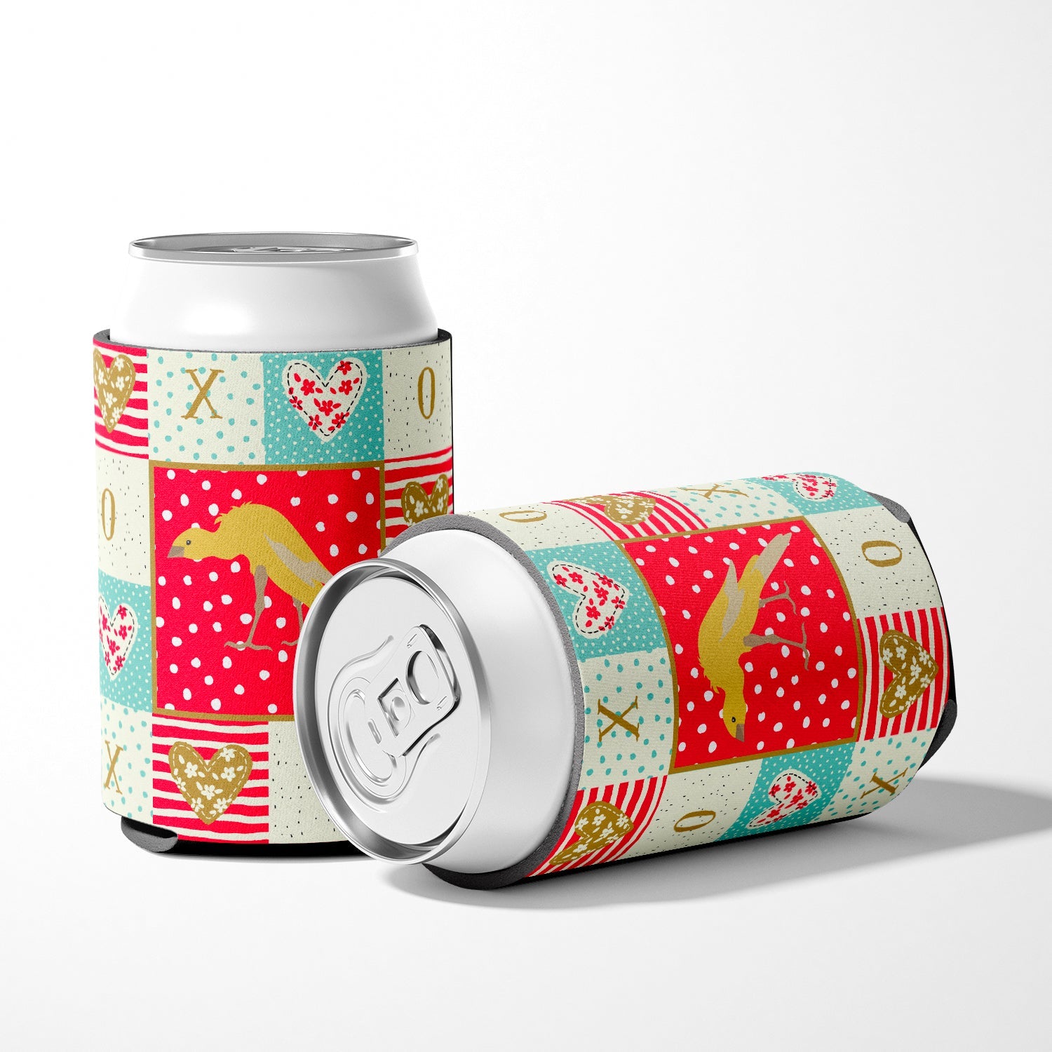 Belgian Hunchback Canary Love Can or Bottle Hugger Cooler Sleeve for Standard 12 oz Cans, Insulated Foam Beer & Soda Can Hugger Reusable