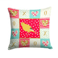 Border Canary Love Decorative Throw Pillow 14x14 Indoor Outdoor Accent Cushion, Fabric Cover with Insert for Sofa, Bed, Porch & Living Room