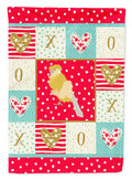 French Curly Canary Love House Flag 28x40 Porch Sleeve Pole Decorative Outside Yard Banner Artwork Wall Hanging, Polyester