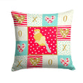 French Curly Canary Love Decorative Throw Pillow 14x14 Indoor Outdoor Accent Cushion, Fabric Cover with Insert for Sofa, Bed, Porch & Living Room