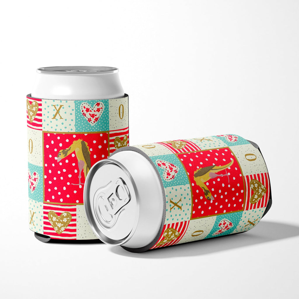 Jibso Canary Love Can or Bottle Hugger Cooler Sleeve for Standard 12 oz Cans, Insulated Foam Beer & Soda Can Hugger Reusable