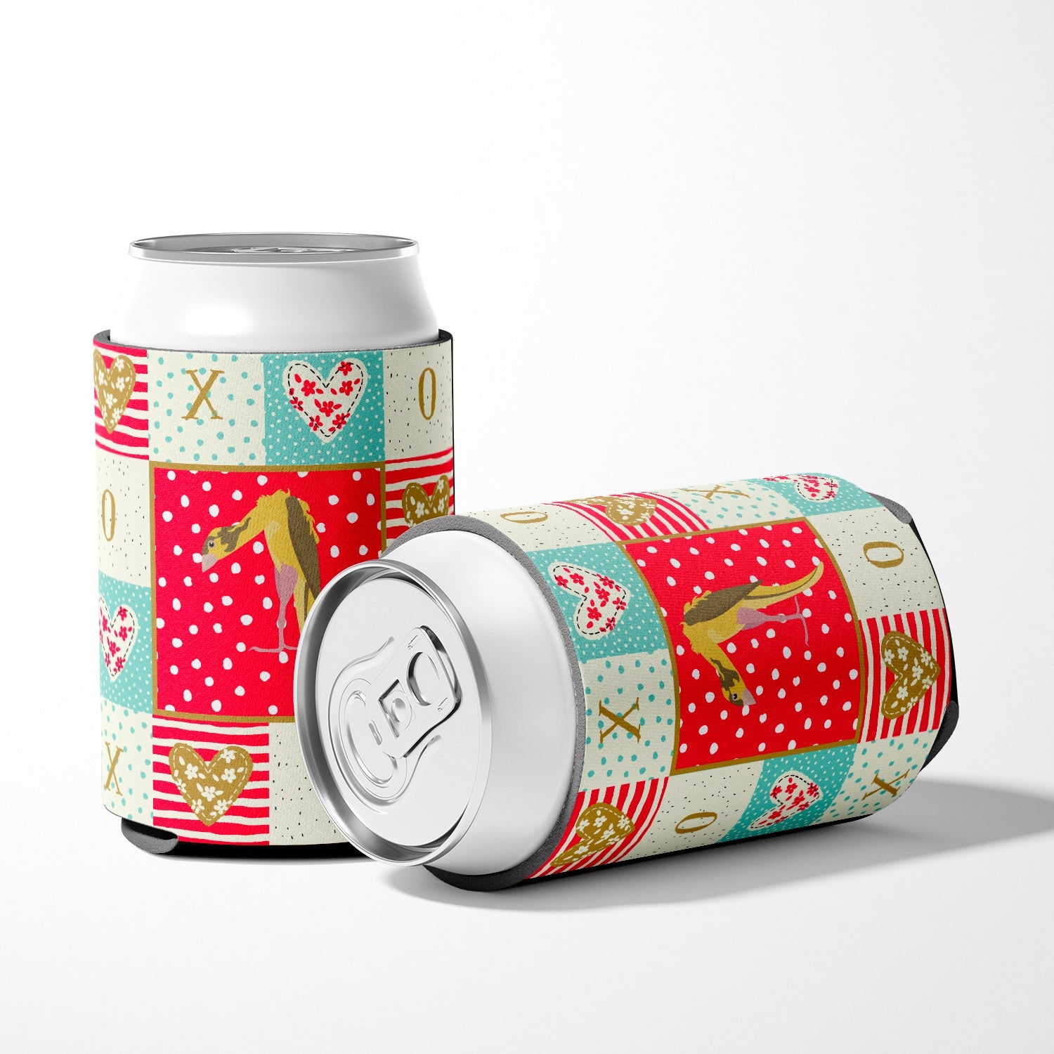 Jibso Canary Love Can or Bottle Hugger Cooler Sleeve for Standard 12 oz Cans, Insulated Foam Beer & Soda Can Hugger Reusable