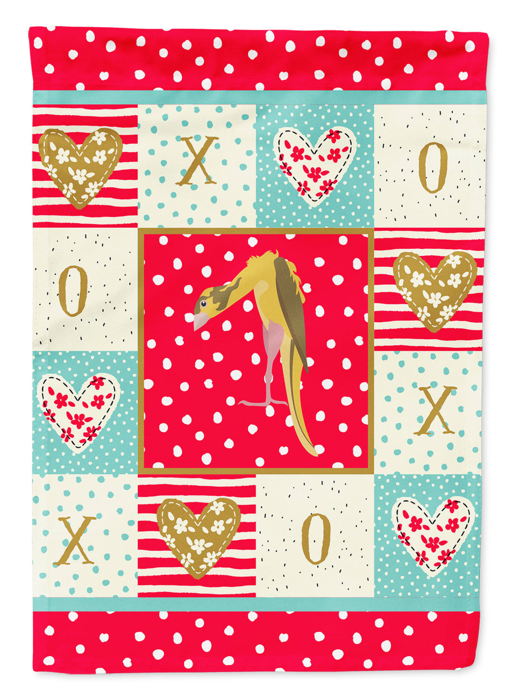 Jibso Canary Love House Flag 28x40 Porch Sleeve Pole Decorative Outside Yard Banner Artwork Wall Hanging, Polyester