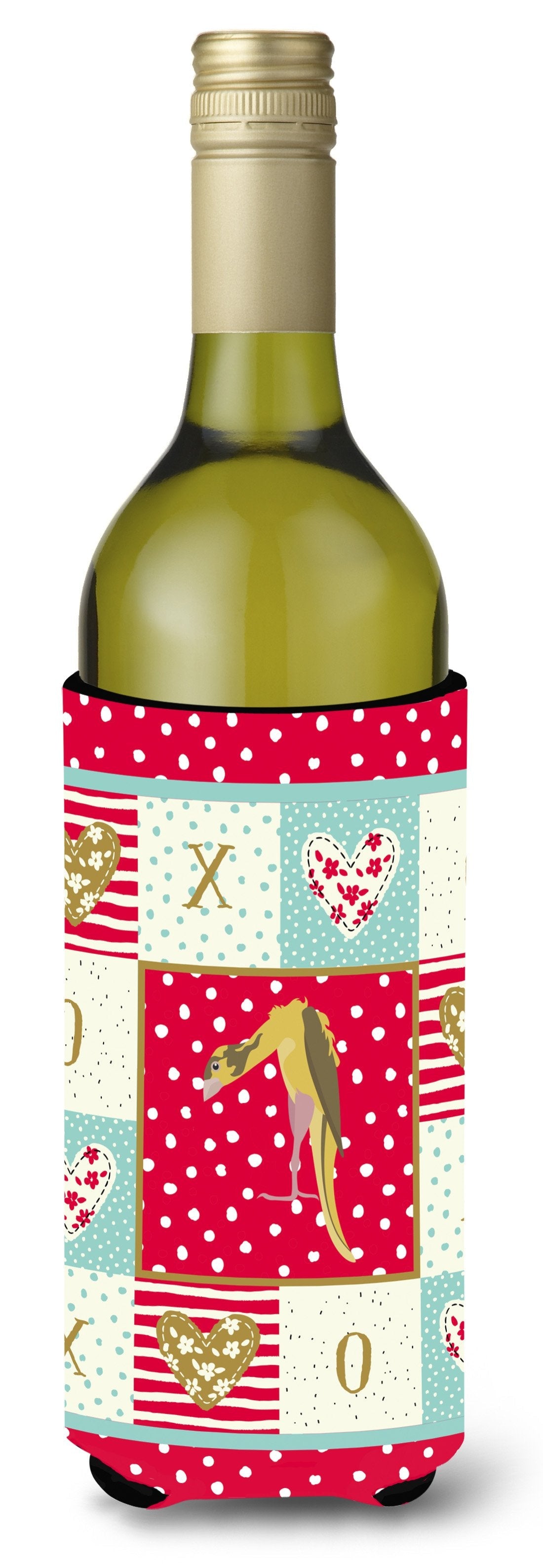 Jibso Canary Love Wine Bottle Hugger Gift Sleeve for Standard 750 ml Bottles, Insulated Reusable Also Fits Mini Shot & Pint Bottles