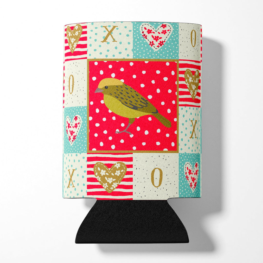 Lizard Canary Love Can or Bottle Hugger Cooler Sleeve for Standard 12 oz Cans, Insulated Foam Beer & Soda Can Hugger Reusable