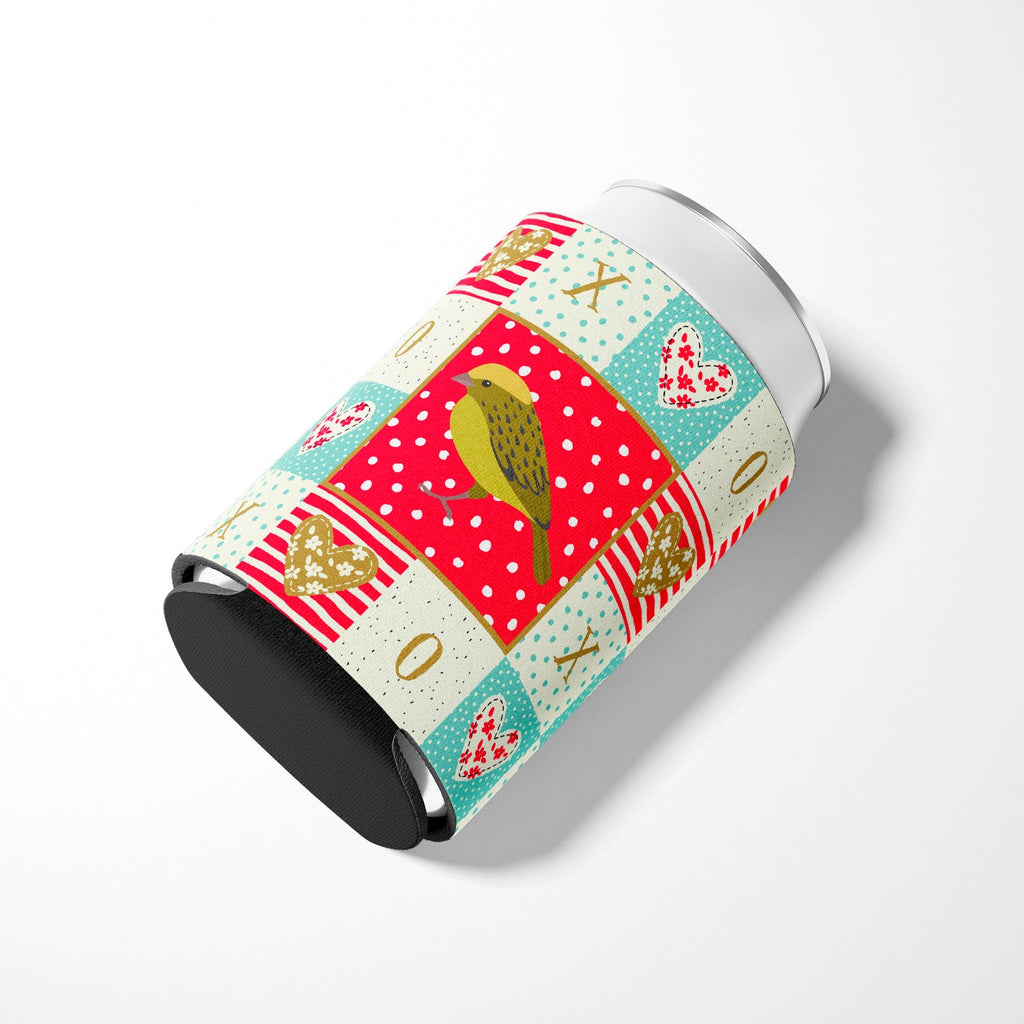 Lizard Canary Love Can or Bottle Hugger Cooler Sleeve for Standard 12 oz Cans, Insulated Foam Beer & Soda Can Hugger Reusable