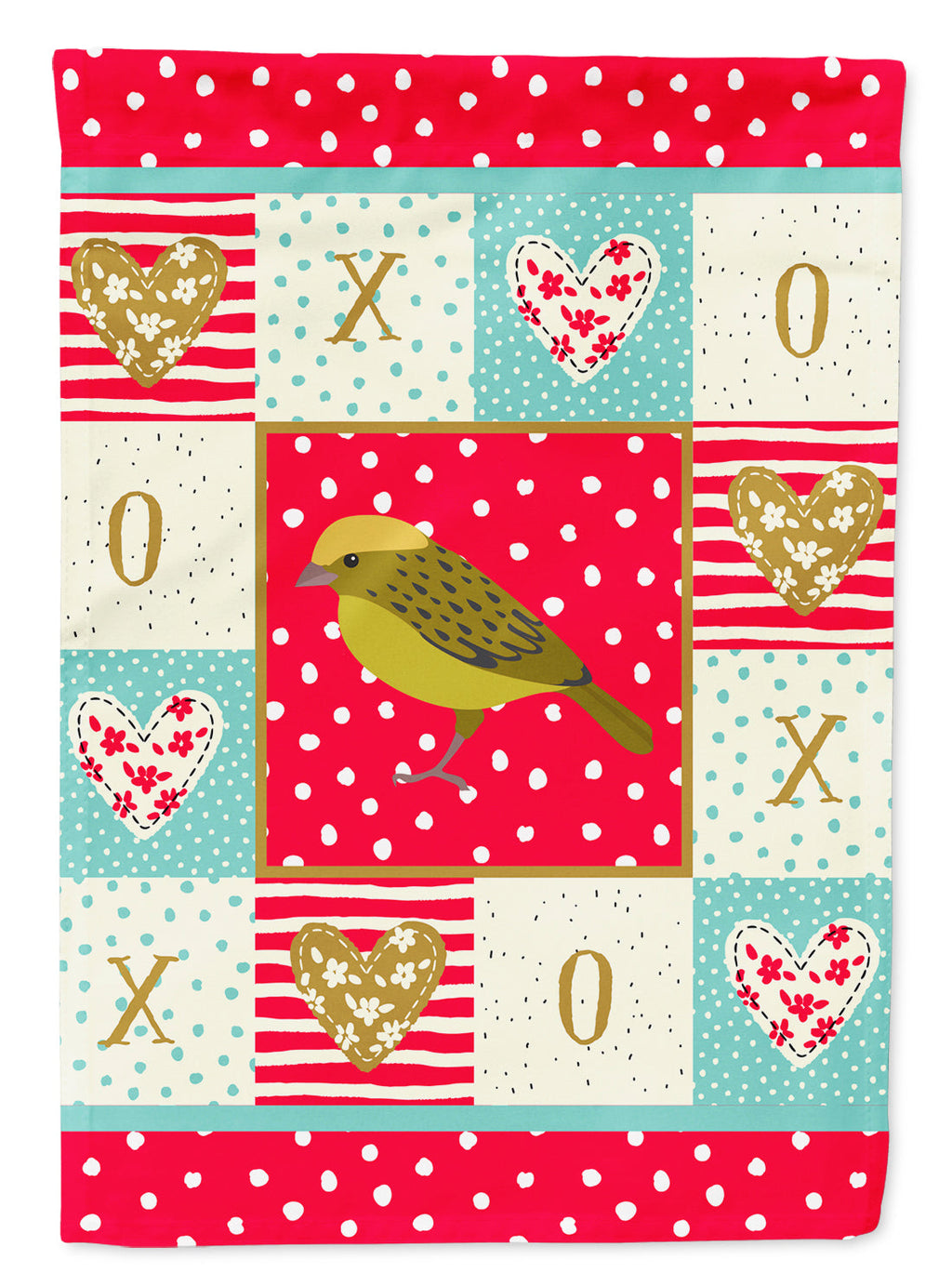 Lizard Canary Love House Flag 28x40 Porch Sleeve Pole Decorative Outside Yard Banner Artwork Wall Hanging, Polyester