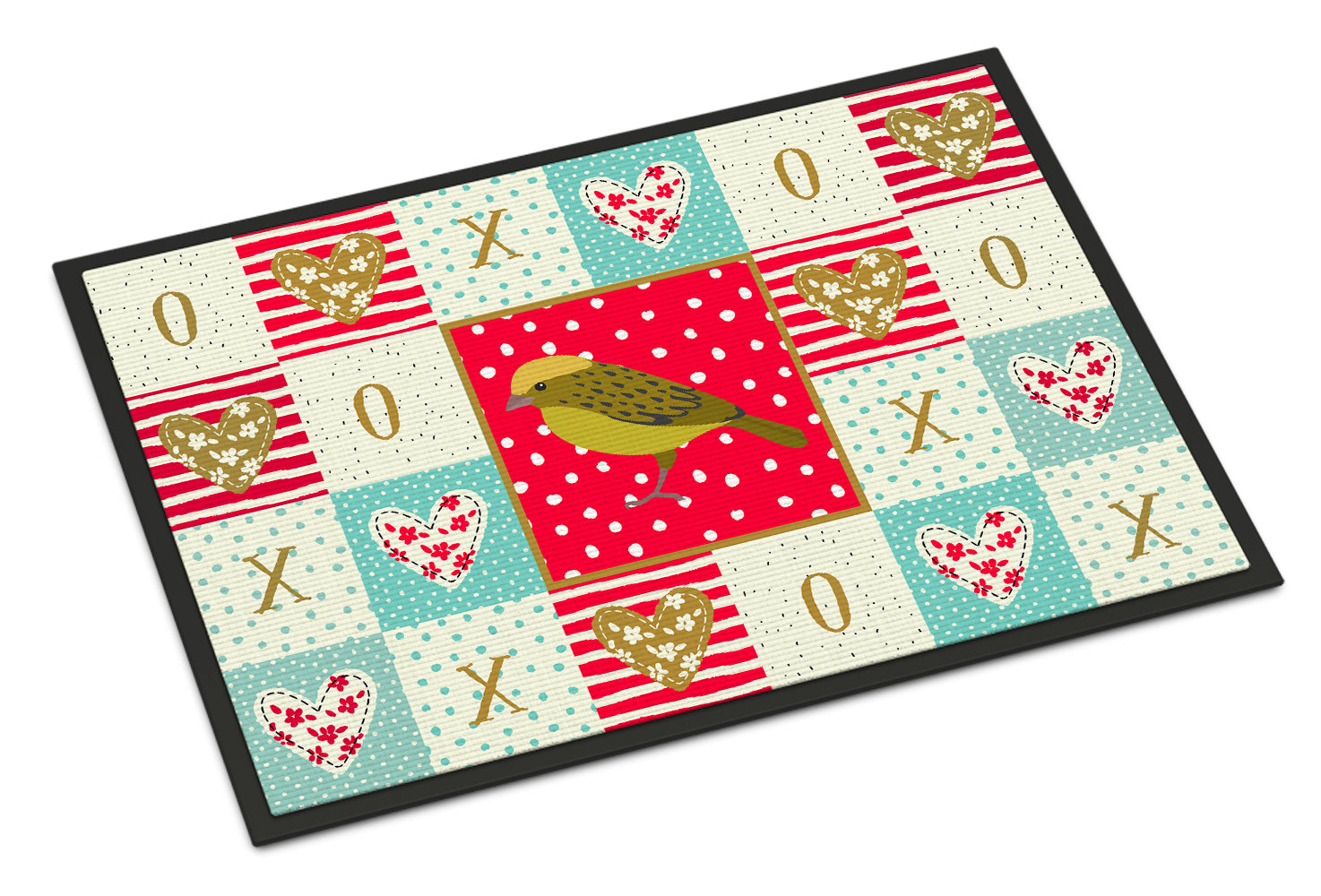 Lizard Canary Love Doormat Indoor Outdoor 18H X 27W Front Door Mat Rugs for Entryway, Non Slip Washable