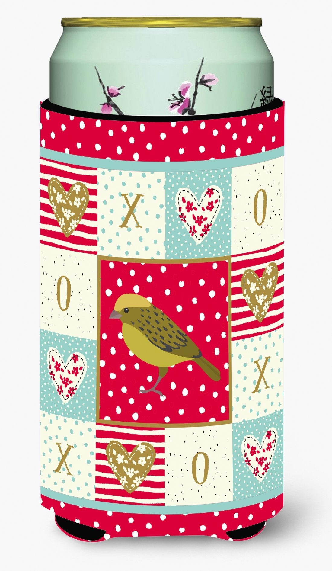 Lizard Canary Love Tall Boy Hugger Can Cooler Sleeve Machine Washable Drink Collapsible Insulator Beverage Insulated Holder