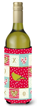London Canary Love Wine Bottle Hugger Gift Sleeve for Standard 750 ml Bottles, Insulated Reusable Also Fits Mini Shot & Pint Bottles