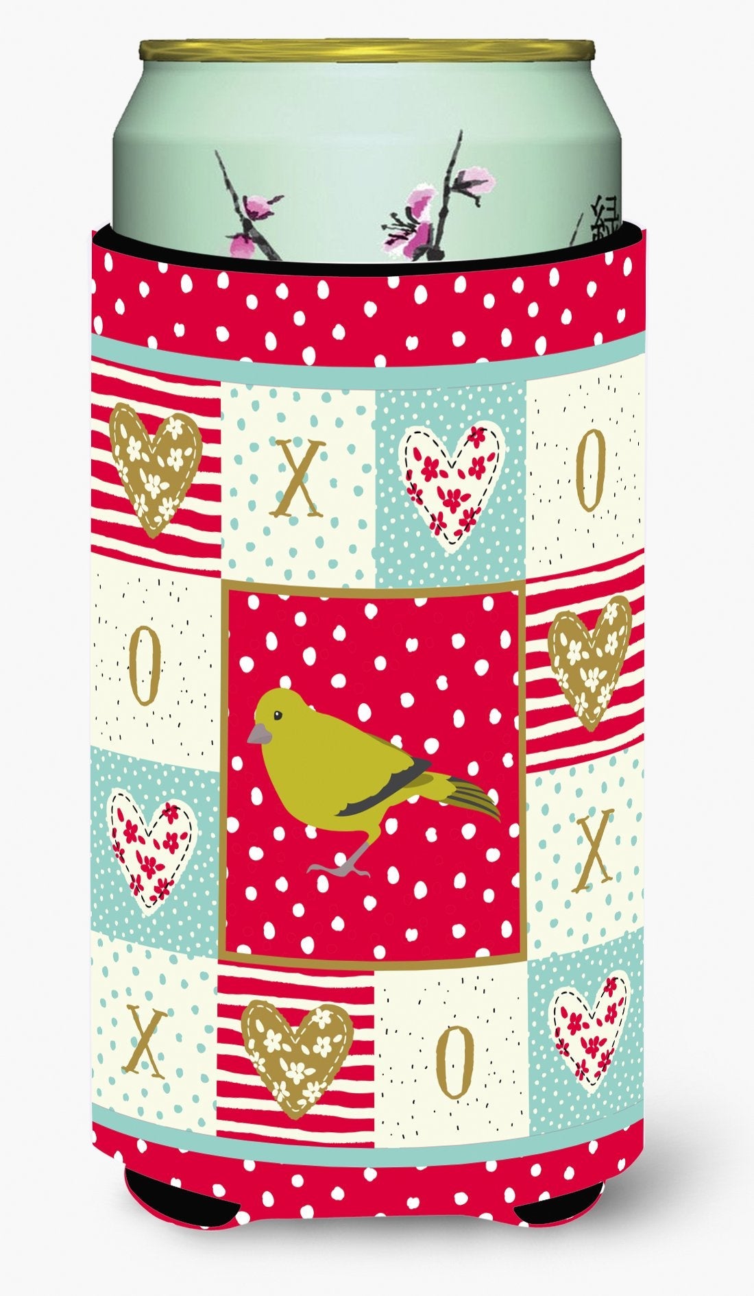 London Canary Love Tall Boy Hugger Can Cooler Sleeve Machine Washable Drink Collapsible Insulator Beverage Insulated Holder