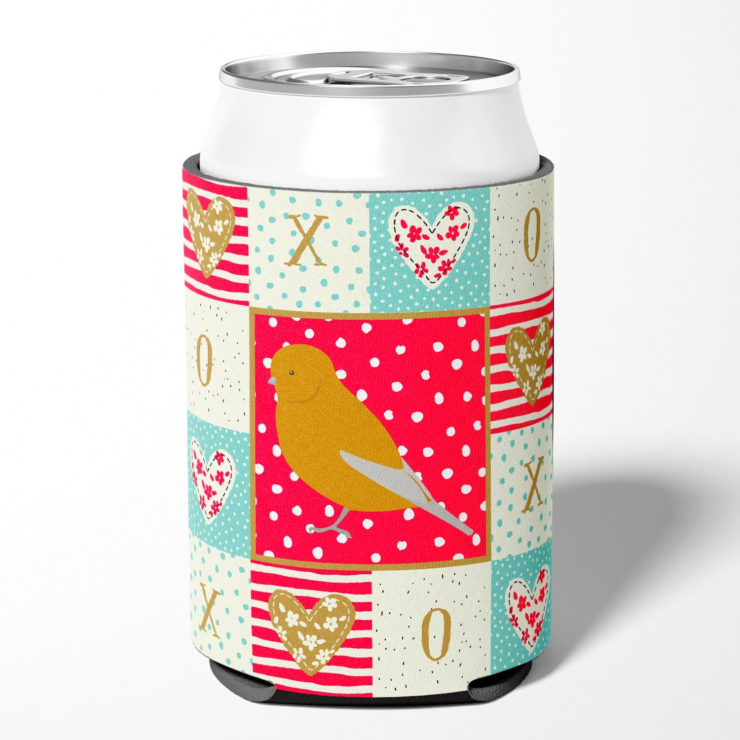 Norwich Canary Love Can or Bottle Hugger Cooler Sleeve for Standard 12 oz Cans, Insulated Foam Beer & Soda Can Hugger Reusable