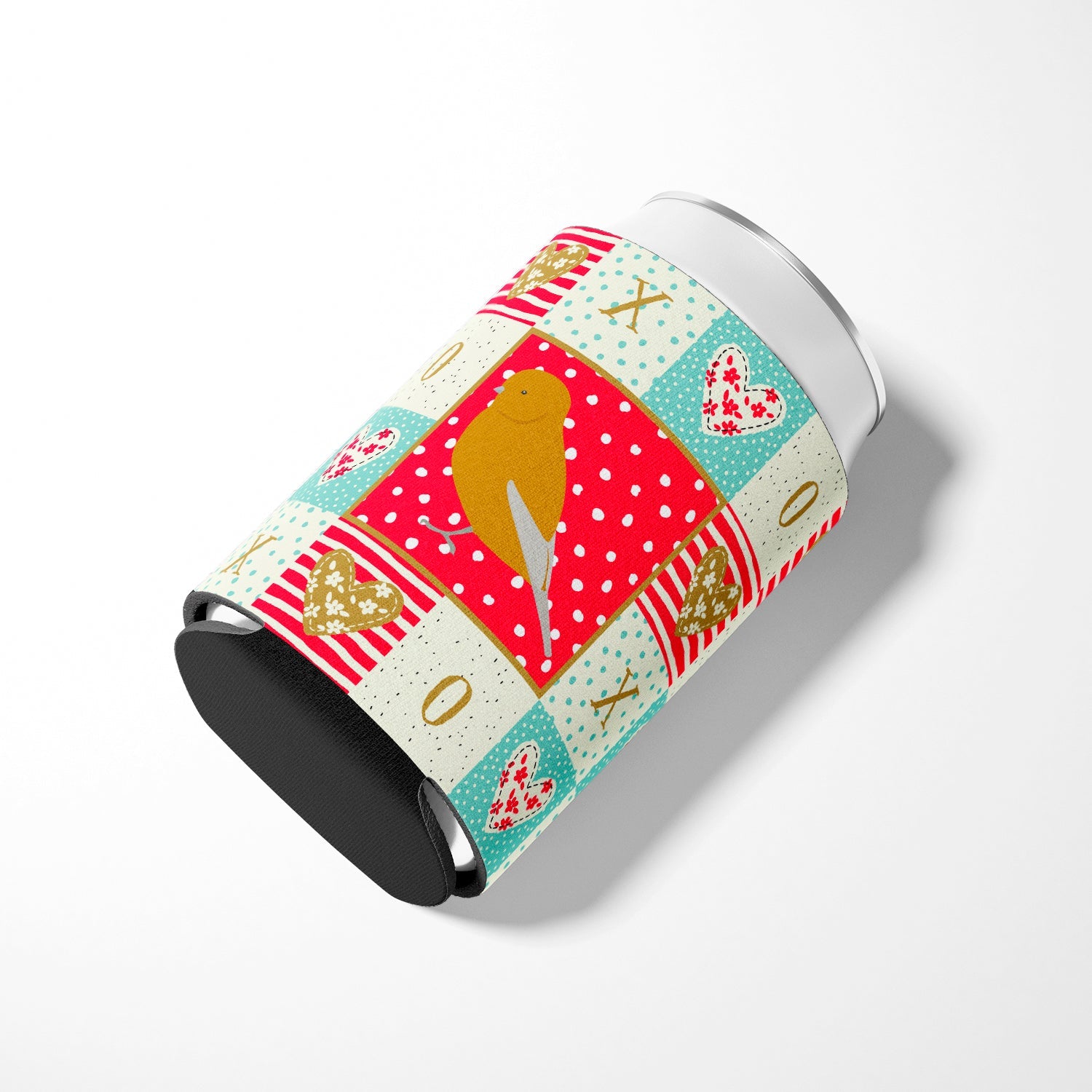 Norwich Canary Love Can or Bottle Hugger Cooler Sleeve for Standard 12 oz Cans, Insulated Foam Beer & Soda Can Hugger Reusable