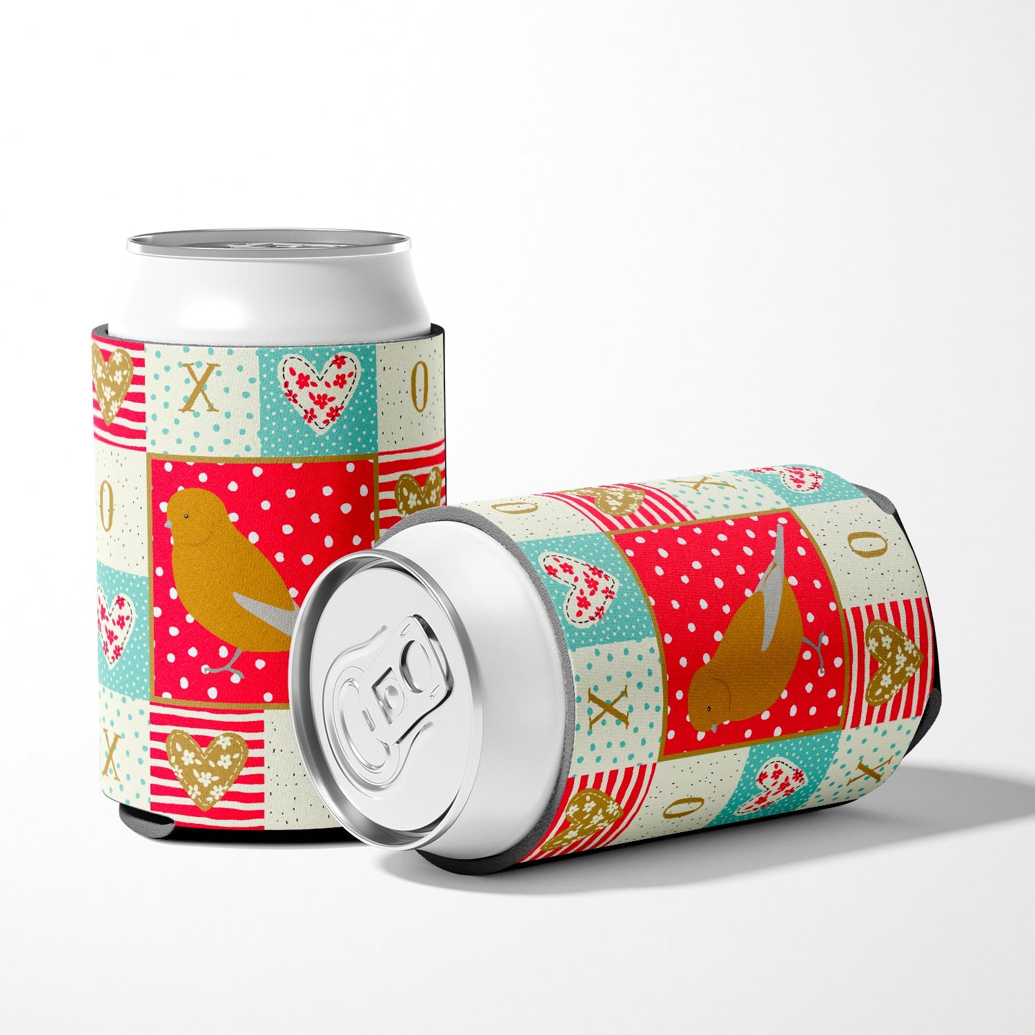 Norwich Canary Love Can or Bottle Hugger Cooler Sleeve for Standard 12 oz Cans, Insulated Foam Beer & Soda Can Hugger Reusable