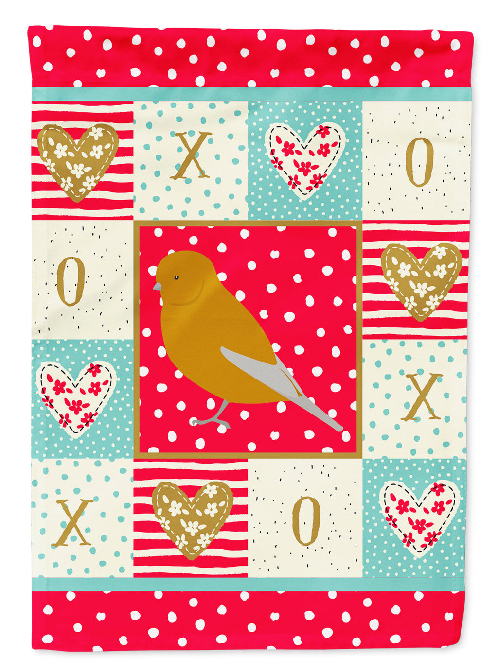 Norwich Canary Love House Flag 28x40 Porch Sleeve Pole Decorative Outside Yard Banner Artwork Wall Hanging, Polyester