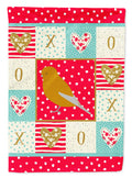 Norwich Canary Love House Flag 28x40 Porch Sleeve Pole Decorative Outside Yard Banner Artwork Wall Hanging, Polyester