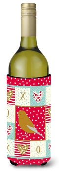 Norwich Canary Love Wine Bottle Hugger Gift Sleeve for Standard 750 ml Bottles, Insulated Reusable Also Fits Mini Shot & Pint Bottles