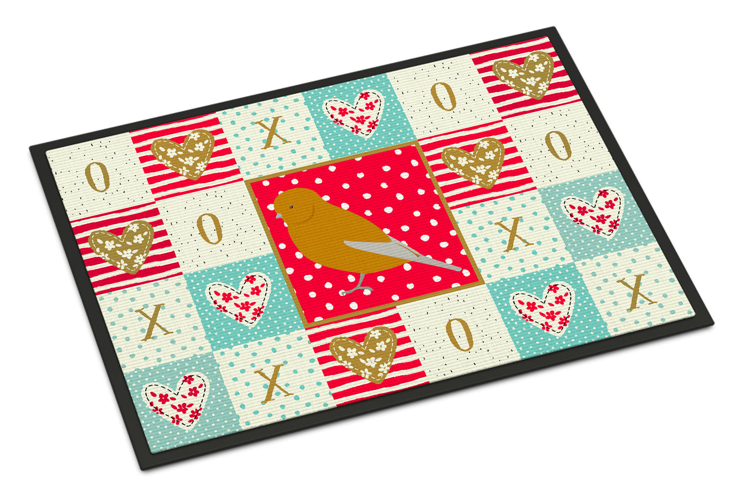 Norwich Canary Love Doormat Indoor Outdoor 18H X 27W Front Door Mat Rugs for Entryway, Non Slip Washable