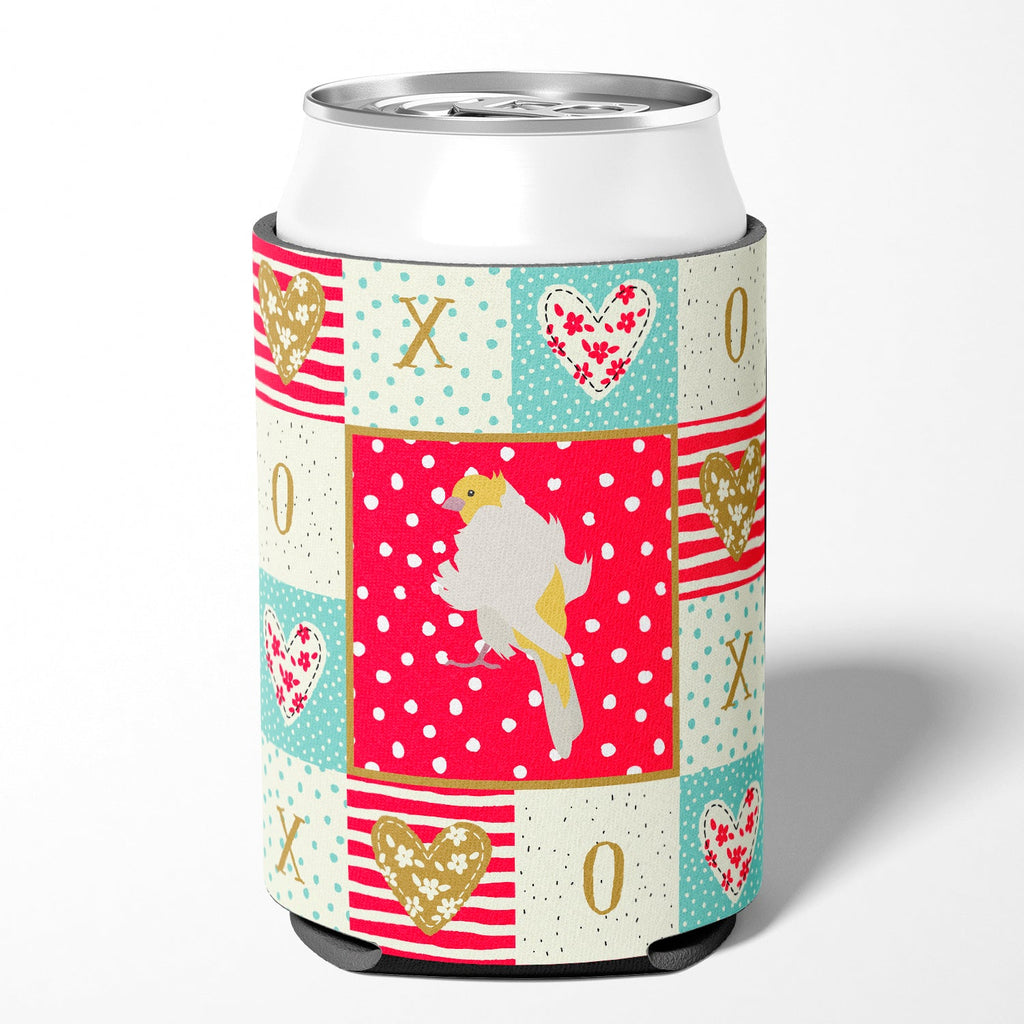 Parisian Trumpeter Canary Love Can or Bottle Hugger Cooler Sleeve for Standard 12 oz Cans, Insulated Foam Beer & Soda Can Hugger Reusable