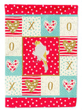 Parisian Trumpeter Canary Love House Flag 28x40 Porch Sleeve Pole Decorative Outside Yard Banner Artwork Wall Hanging, Polyester