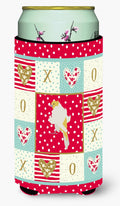 Parisian Trumpeter Canary Love Tall Boy Hugger Can Cooler Sleeve Machine Washable Drink Collapsible Insulator Beverage Insulated Holder