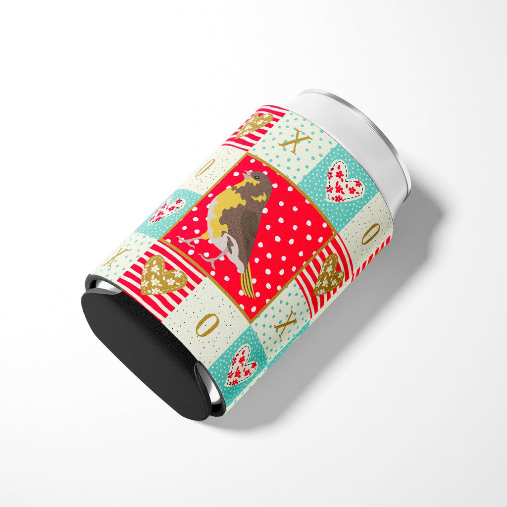 Spanish Canary Love Can or Bottle Hugger Cooler Sleeve for Standard 12 oz Cans, Insulated Foam Beer & Soda Can Hugger Reusable