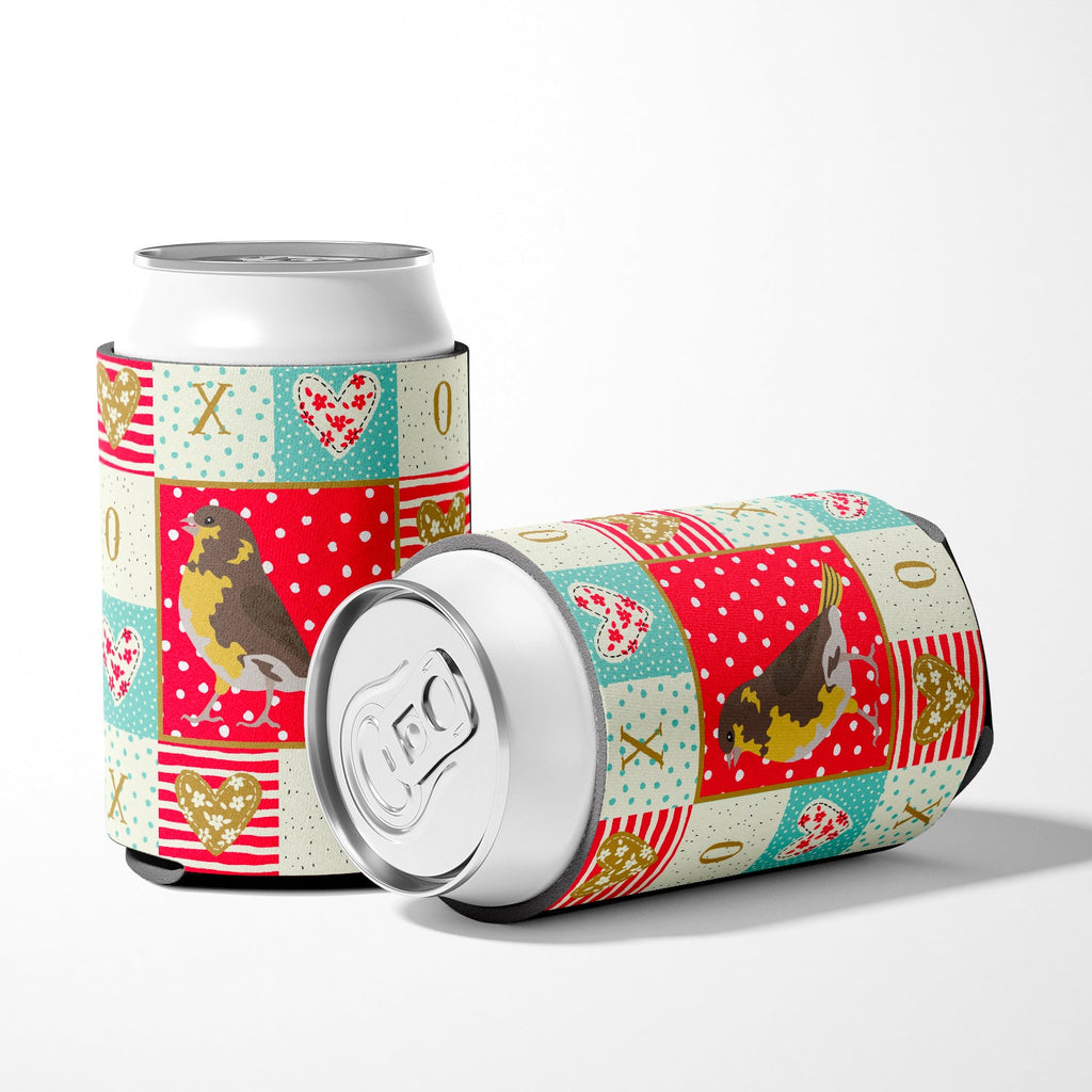 Spanish Canary Love Can or Bottle Hugger Cooler Sleeve for Standard 12 oz Cans, Insulated Foam Beer & Soda Can Hugger Reusable