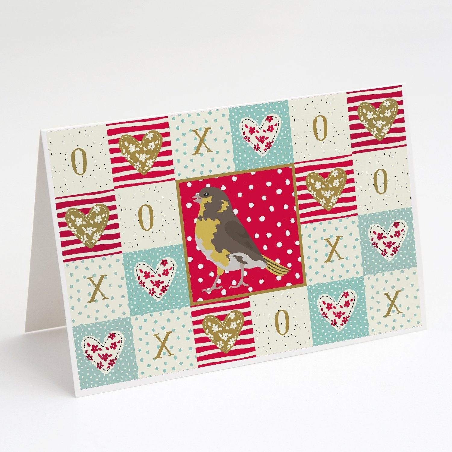 Spanish Canary Love Greeting Cards Pack of 8 Blank Cards with Envelopes Whimsical A7 Size 5x7