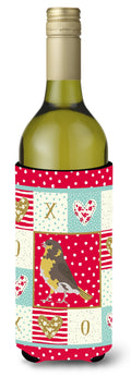 Spanish Canary Love Wine Bottle Hugger Gift Sleeve for Standard 750 ml Bottles, Insulated Reusable Also Fits Mini Shot & Pint Bottles