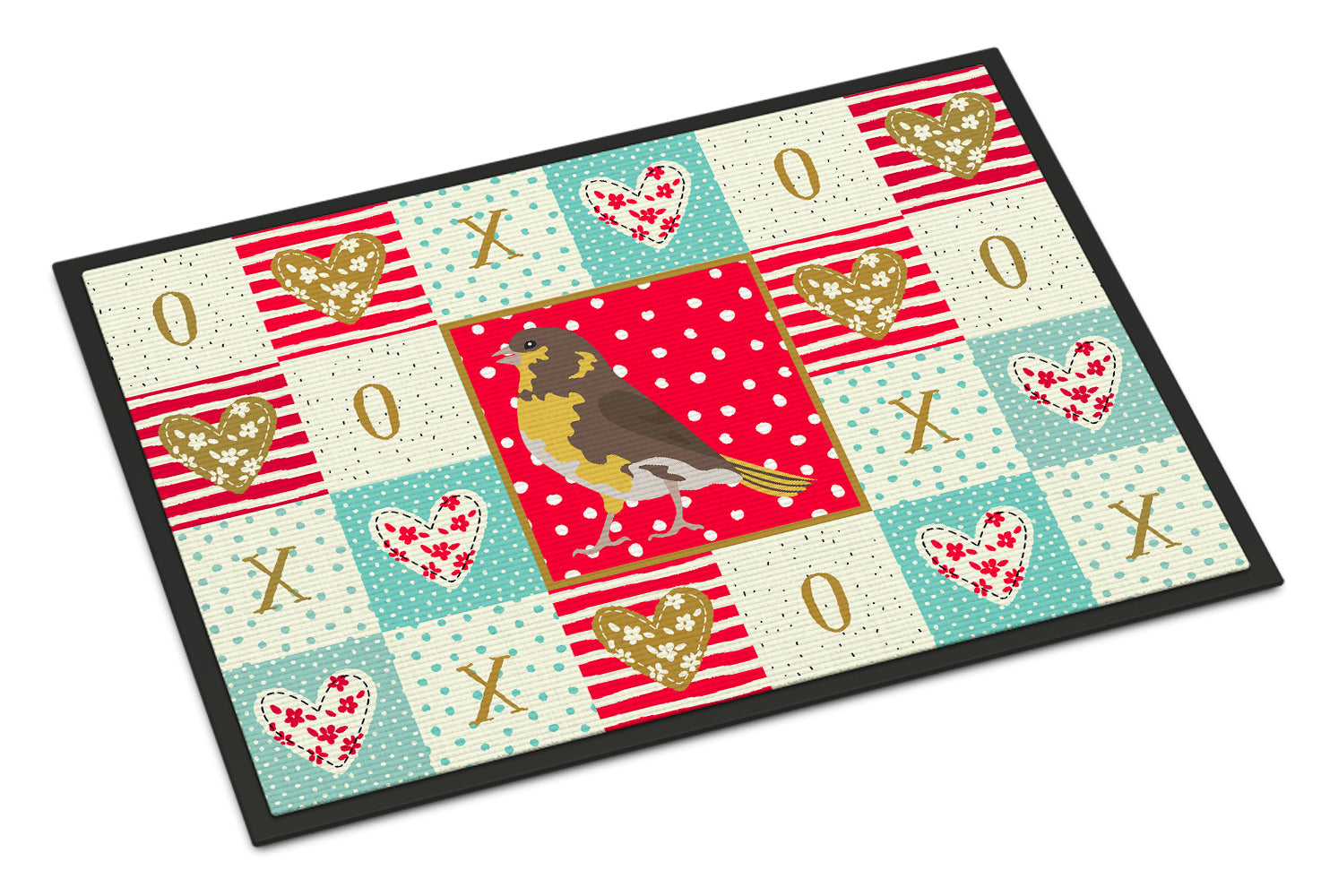 Spanish Canary Love Doormat Indoor Outdoor 18H X 27W Front Door Mat Rugs for Entryway, Non Slip Washable
