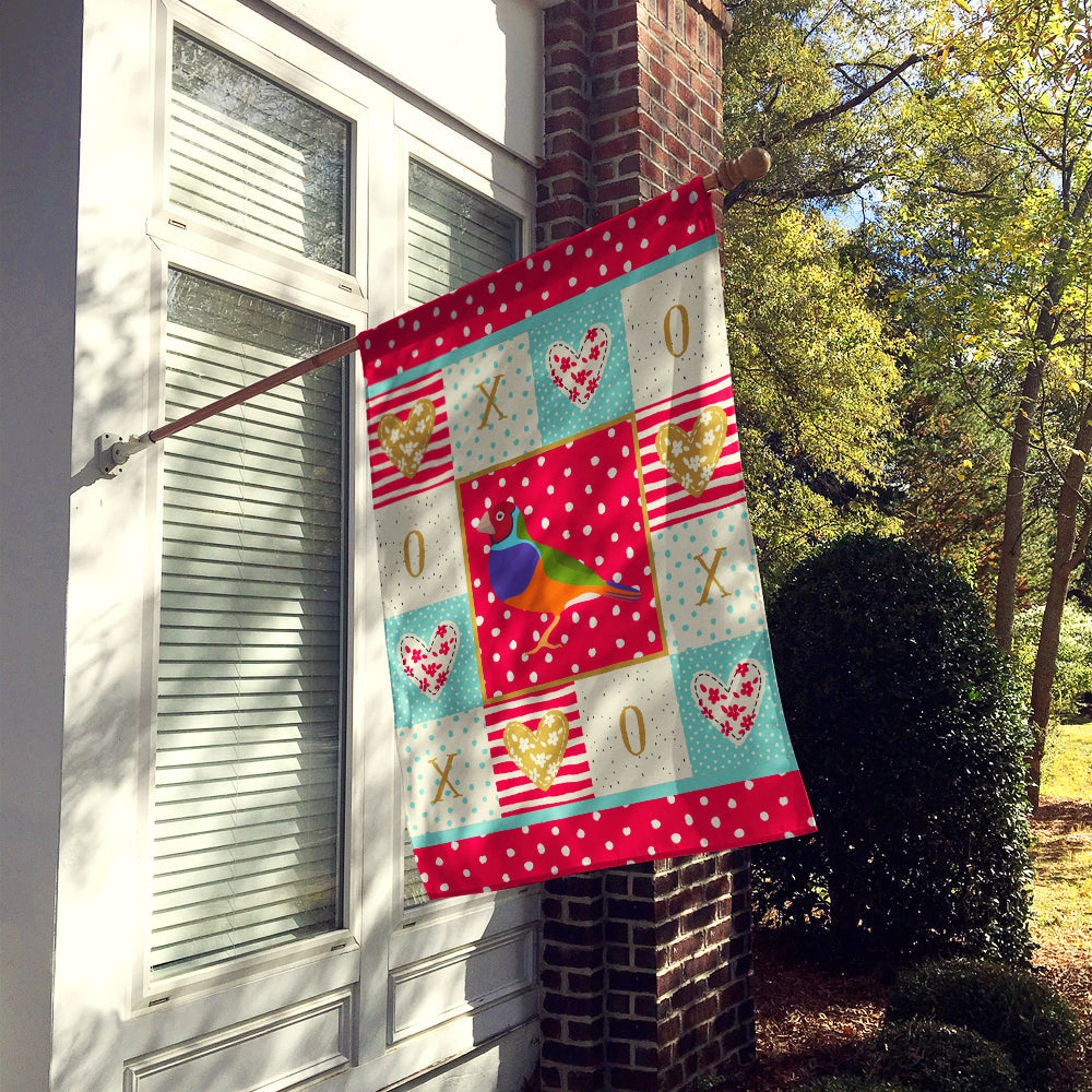 Amadina Love House Flag 28x40 Porch Sleeve Pole Decorative Outside Yard Banner Artwork Wall Hanging, Polyester