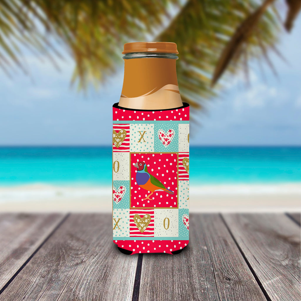 Amadina Love Slim Can Hugger , Insulated Foam Hugger for 12 oz Slim Cans, Beer Bottles & Water Bottles, Printed in USA