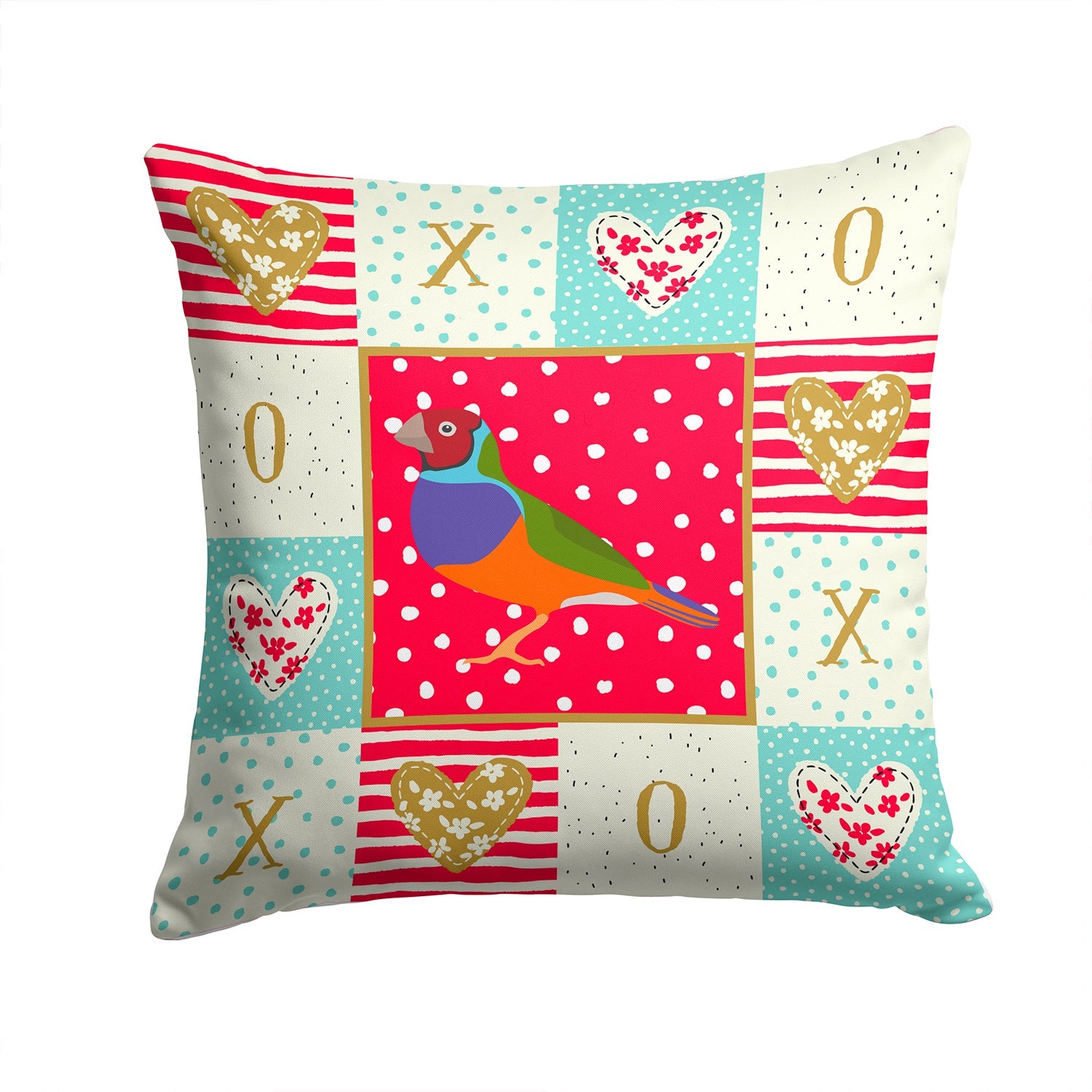 Amadina Love Decorative Throw Pillow 14x14 Indoor Outdoor Accent Cushion, Fabric Cover with Insert for Sofa, Bed, Porch & Living Room