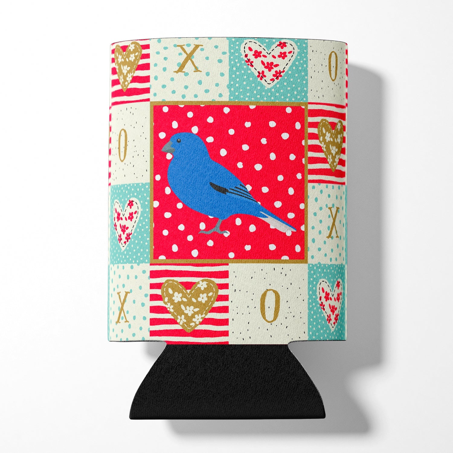 Bunting Love Can or Bottle Hugger Cooler Sleeve for Standard 12 oz Cans, Insulated Foam Beer & Soda Can Hugger Reusable