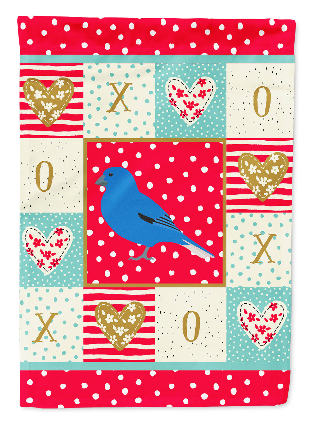Bunting Love House Flag 28x40 Porch Sleeve Pole Decorative Outside Yard Banner Artwork Wall Hanging, Polyester