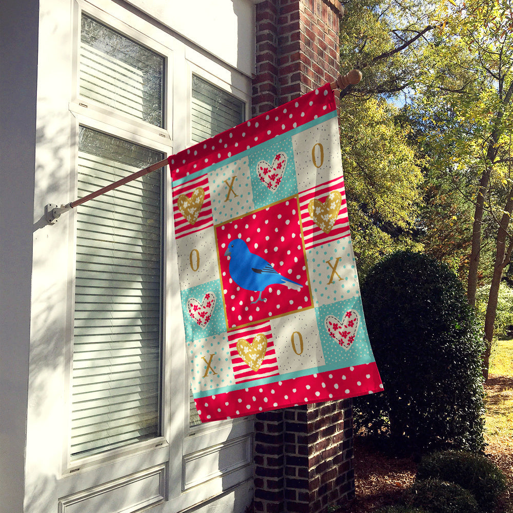 Bunting Love House Flag 28x40 Porch Sleeve Pole Decorative Outside Yard Banner Artwork Wall Hanging, Polyester