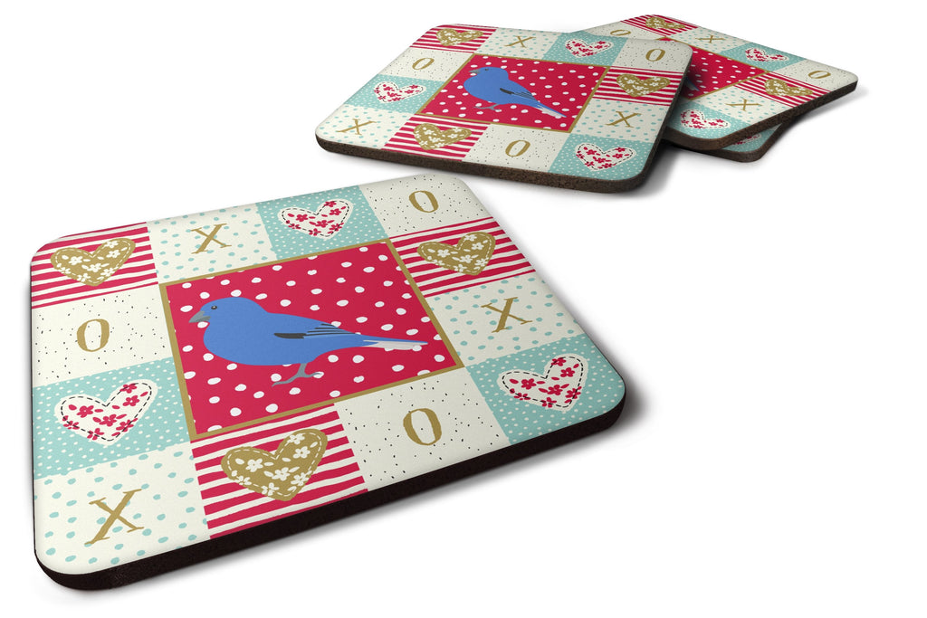 Bunting Love Foam Coasters Set of 4 Cup Coasters for Indoor Outdoor, Tabletop Protection, Anti Slip, Mouse pad Material